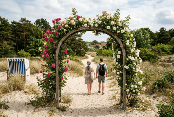 Rose, Strand und Rosenbogen: Henry Neuhauser zu Besuch in Rostock